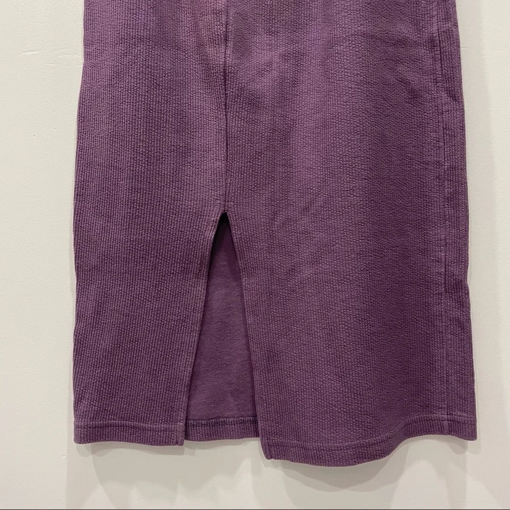Basic Threads Ribbed Long Skirt Purple Pre-Shrunk Cotton Made In USA Medium - Picture 3 of 10